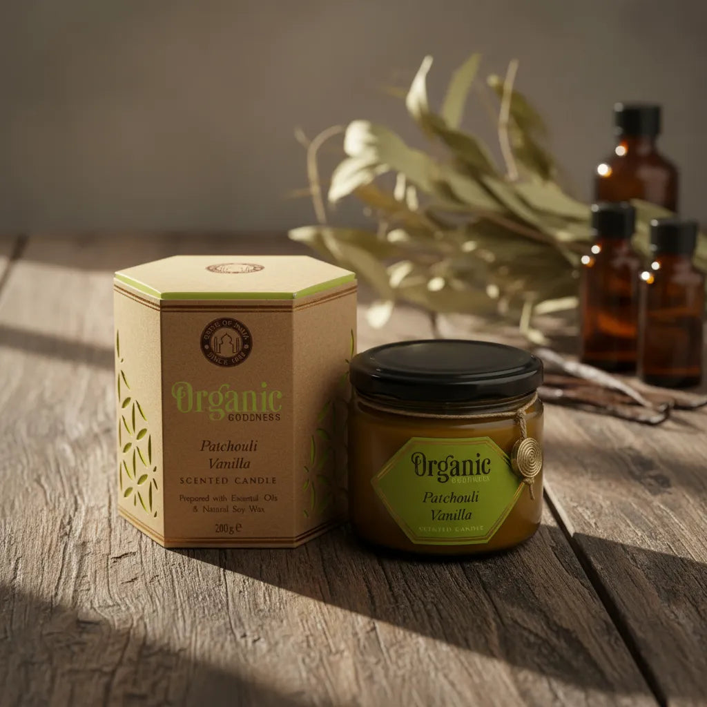 Vela Cera de Soya Pachulí y Vainilla