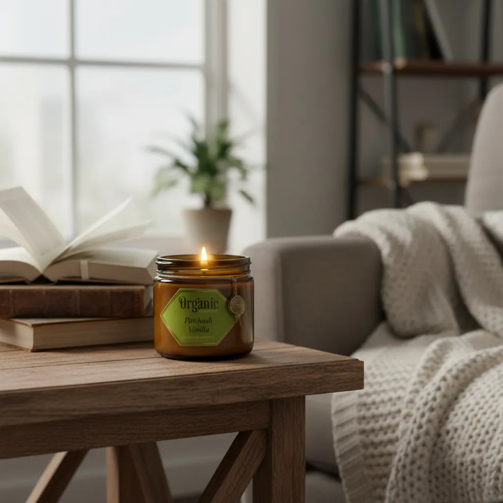Vela Cera de Soya Pachulí y Vainilla