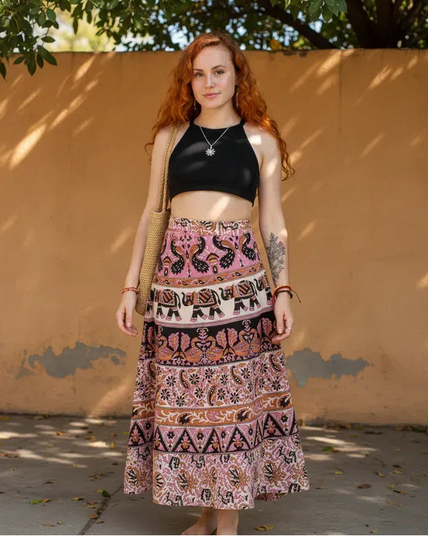 Falda Envolvente Dulari Rosa