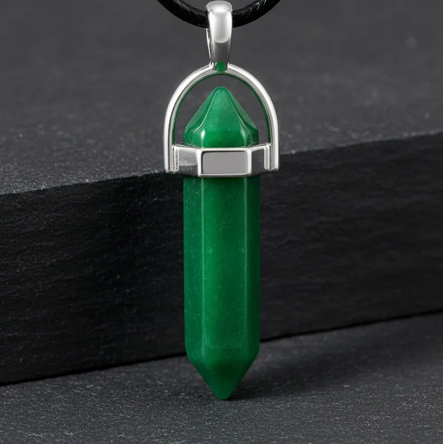 Collar de Punta Jade Verde