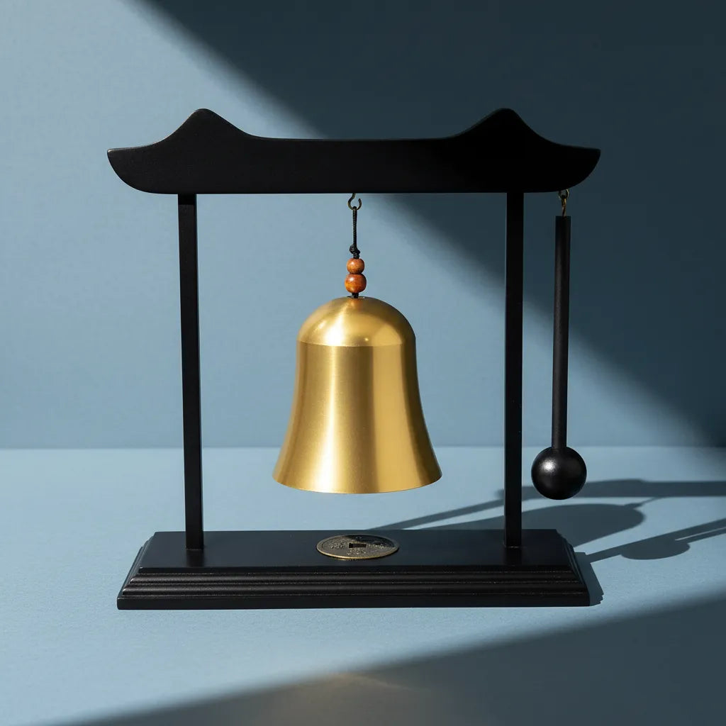 Campana Gong de Escritorio Negro