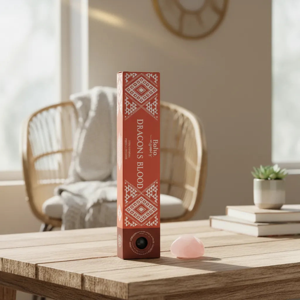 Incienso Sangre de Dragón con Cuarzo Rosa