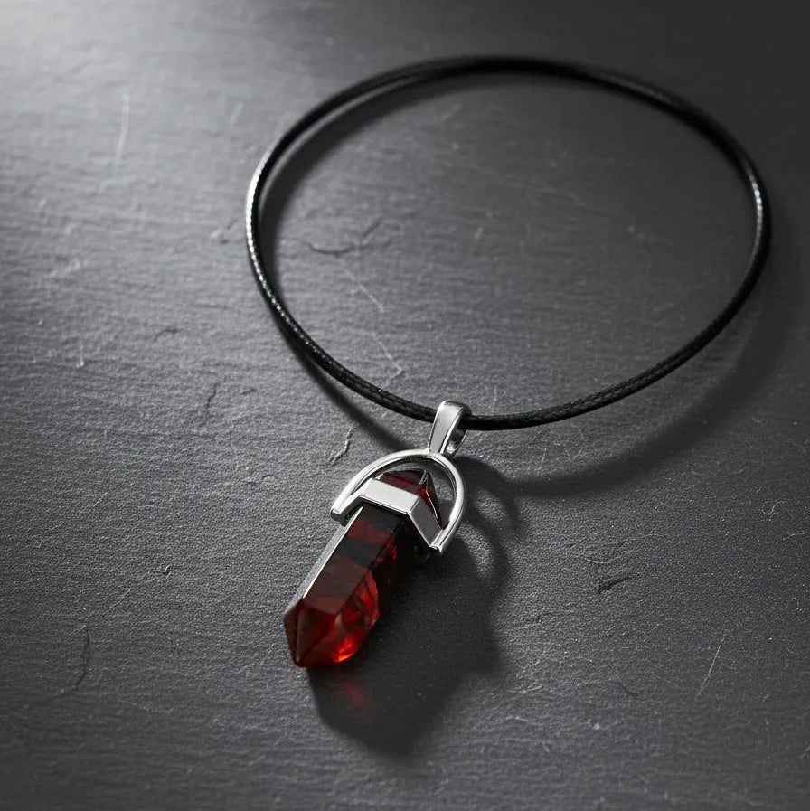 Collar de Punta Jaspe Rojo