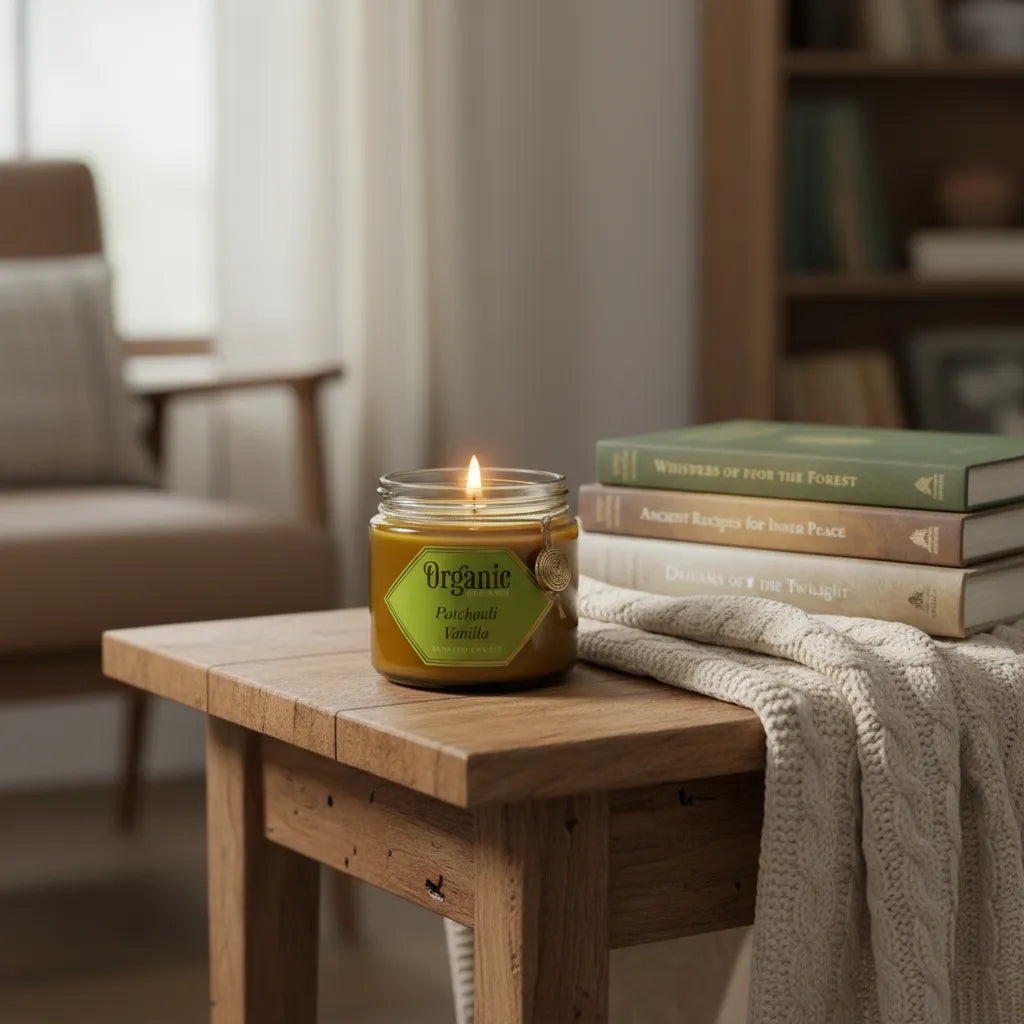 Vela Cera de Soya Pachulí y Vainilla