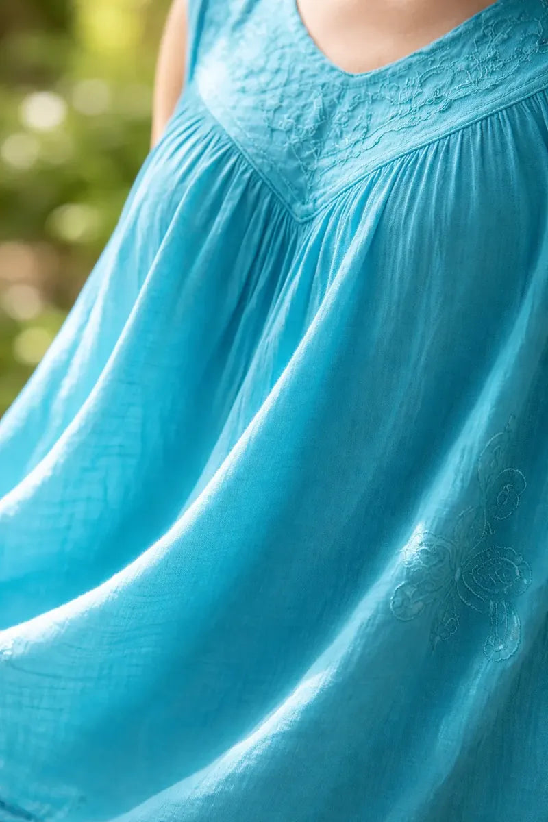 Blusa Vestido Chiti Celeste