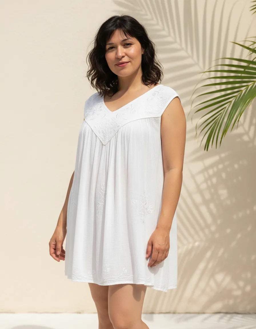 Blusa Vestido Chiti Blanca