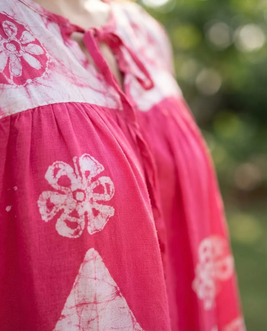 Blusa Chandri Rosado con Blanco
