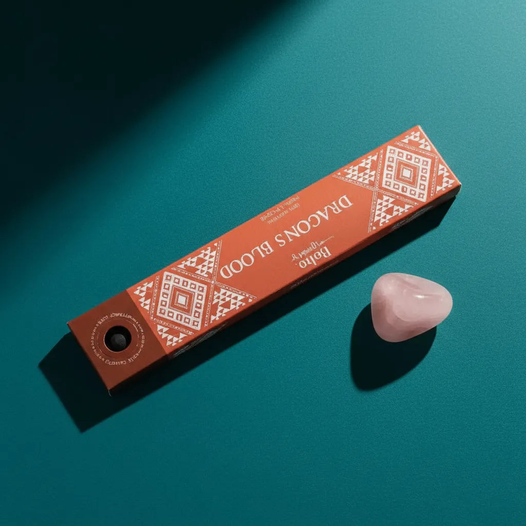 Incienso Sangre de Dragón con Cuarzo Rosa