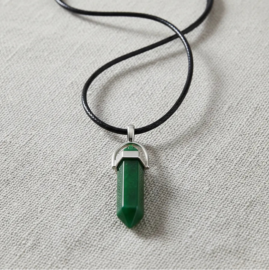 Collar de Punta Jade Verde