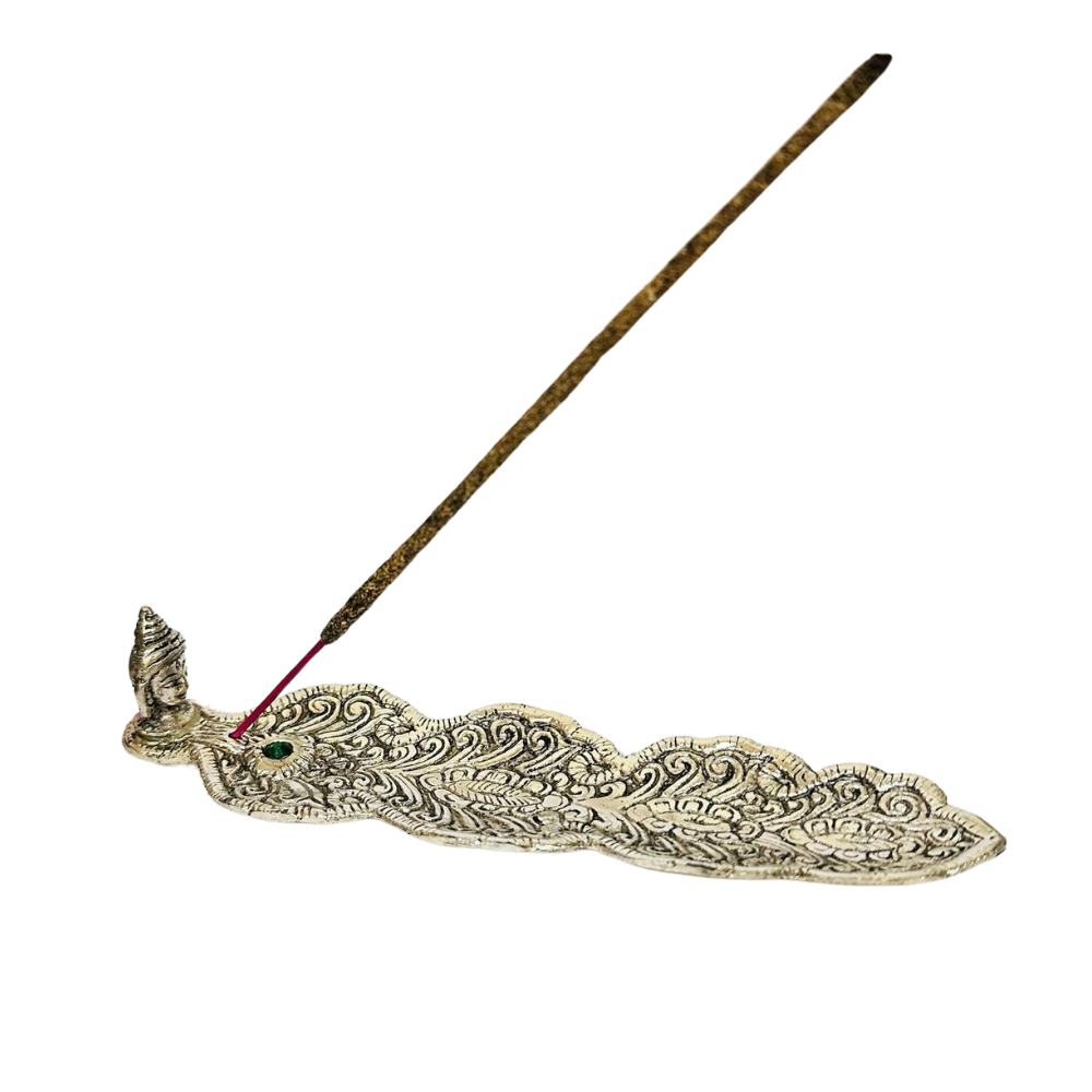 Porta Incienso Aluminium Buda Plateado