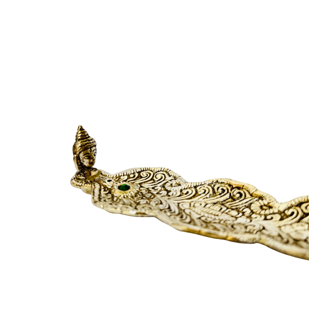 Porta Incienso Aluminium Buda Plateado