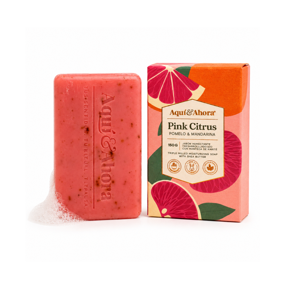 Jabón Aromático Pink Citrus Pomelo Mandarina 150 Gr
