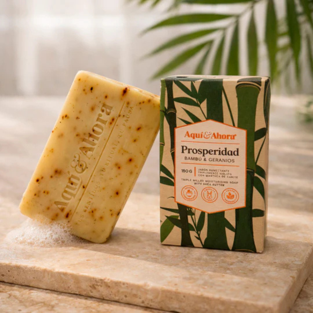 Jabón Aromático Prosperidad Bambu Geranios 150 Gr