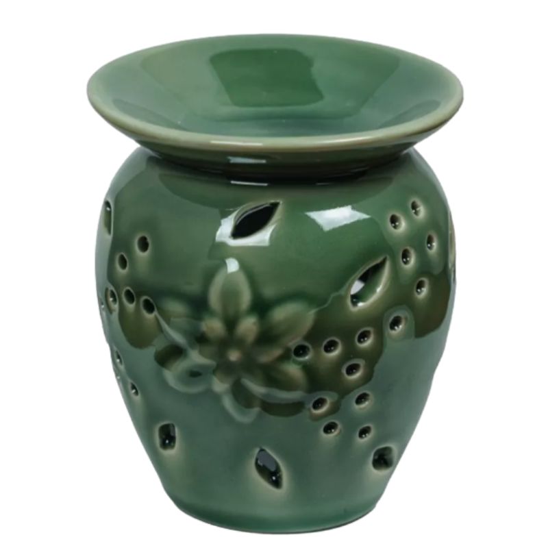 Difusor de Ceramica Flor Verde Design