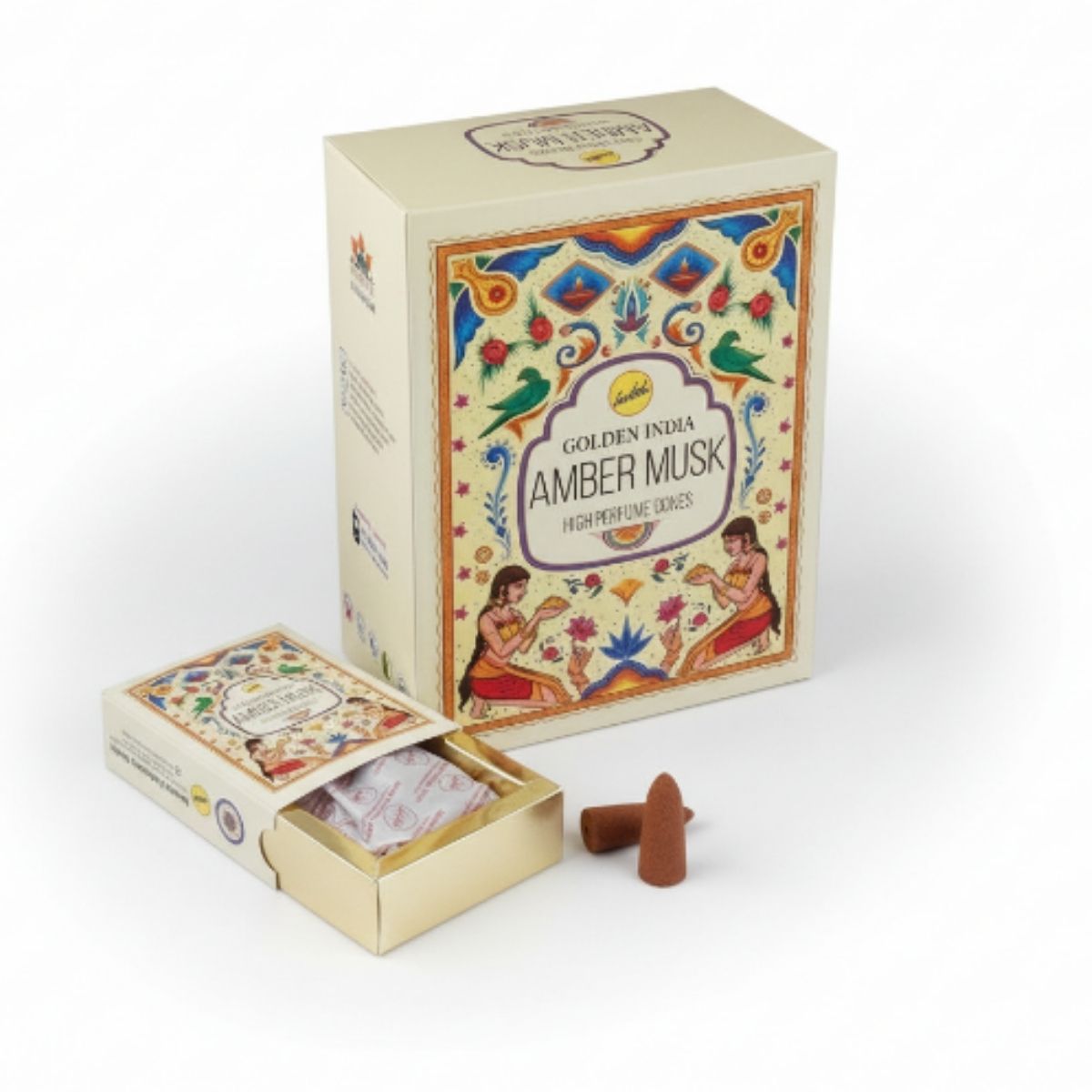 Incienso Cascada Golden Indian Amber Musk 10 conos