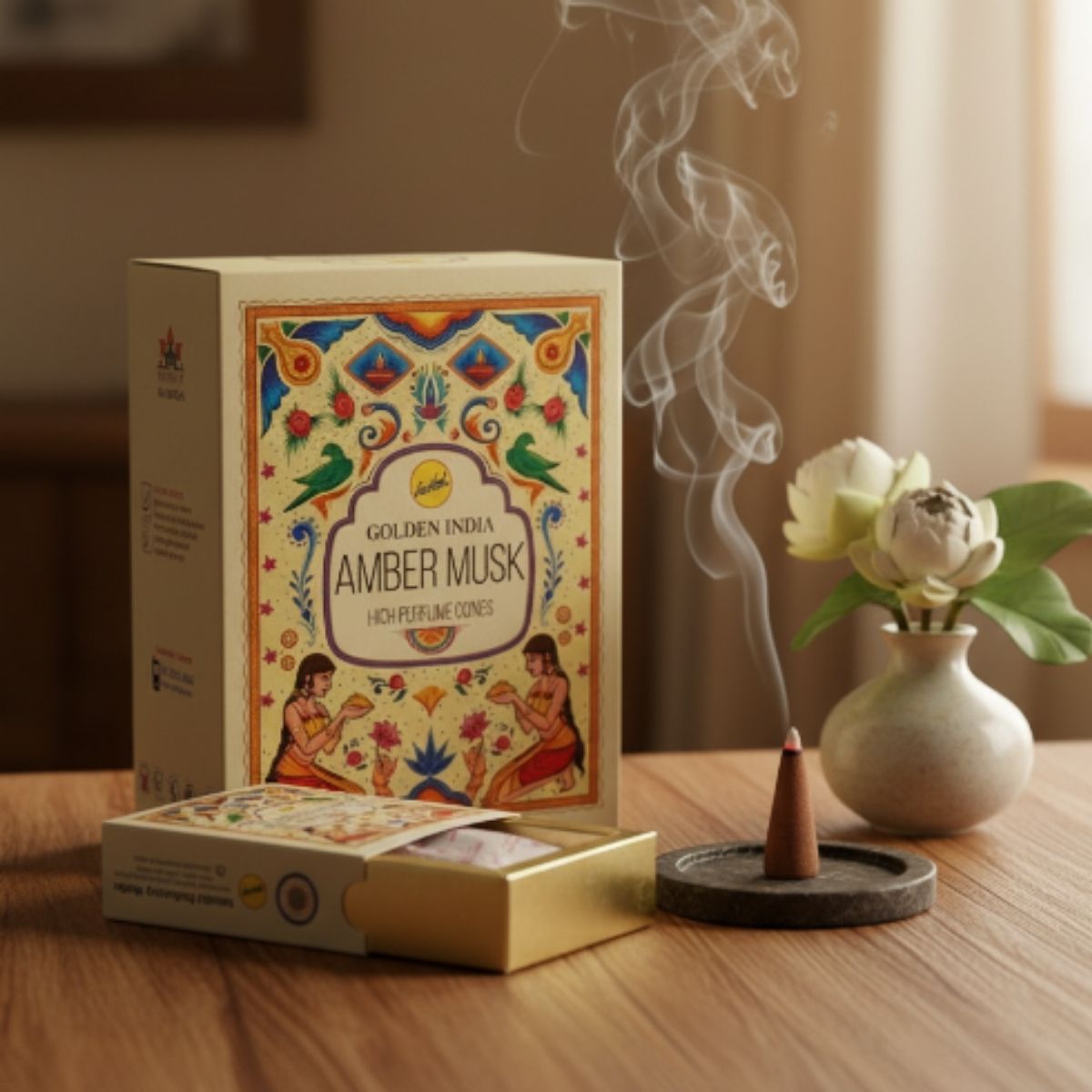 Incienso Cascada Golden Indian Amber Musk 10 conos