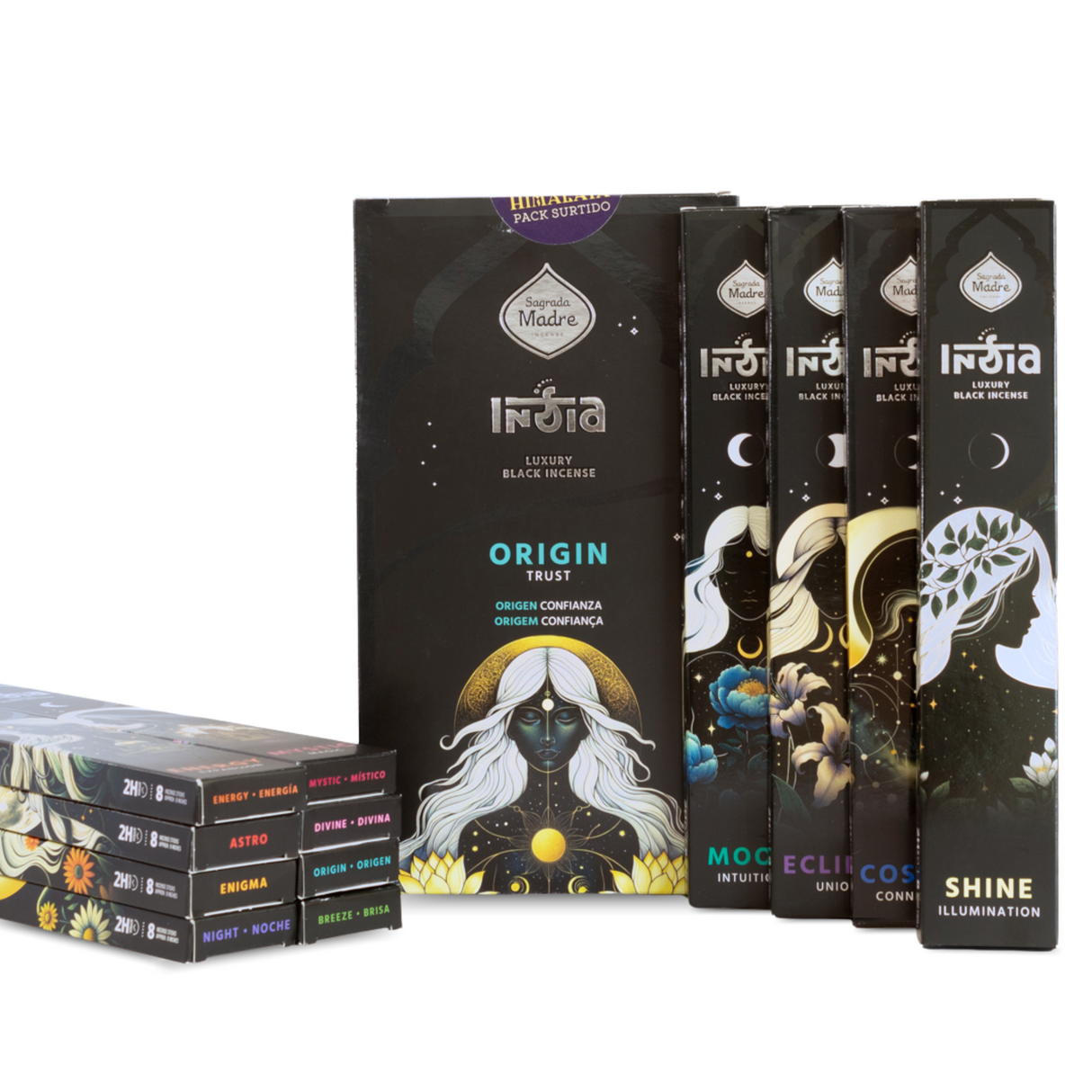 Pack 12 Sahumerios India Black