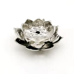 Porta Incienso Flor de Loto Metálico