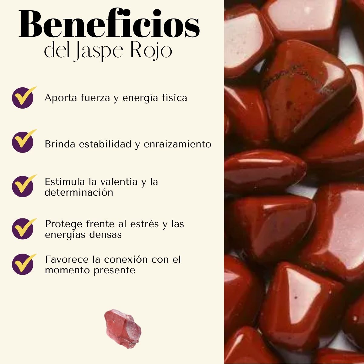 Pulsera Jaspe Rojo 6mm