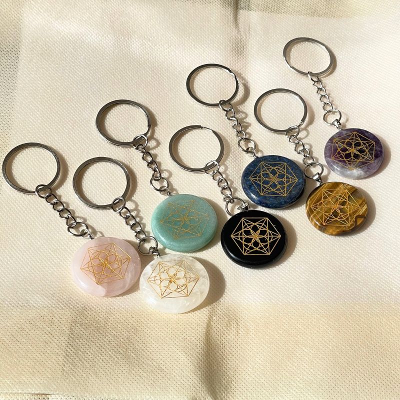 Llavero Piedra Jade - Mandala