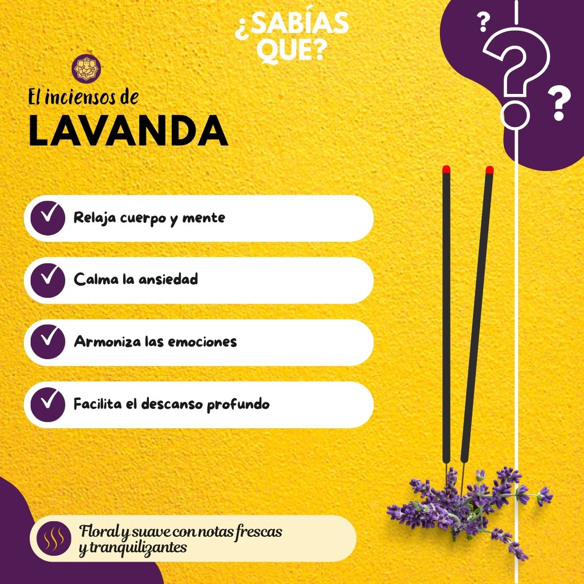 Incienso Jumbo Lavanda Natural