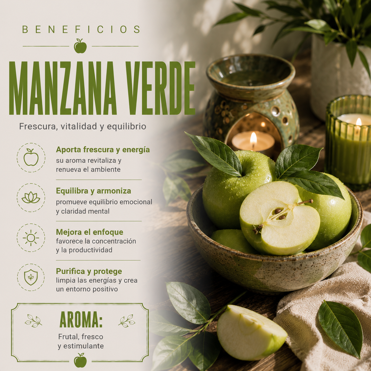 Aceite Aromático Manzana Verde