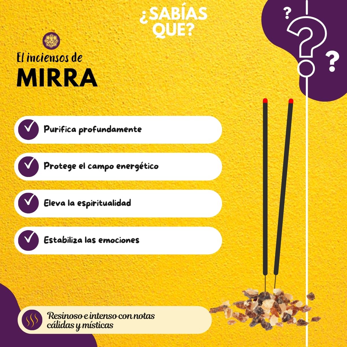 Incienso Cascada Mirra 120 conos