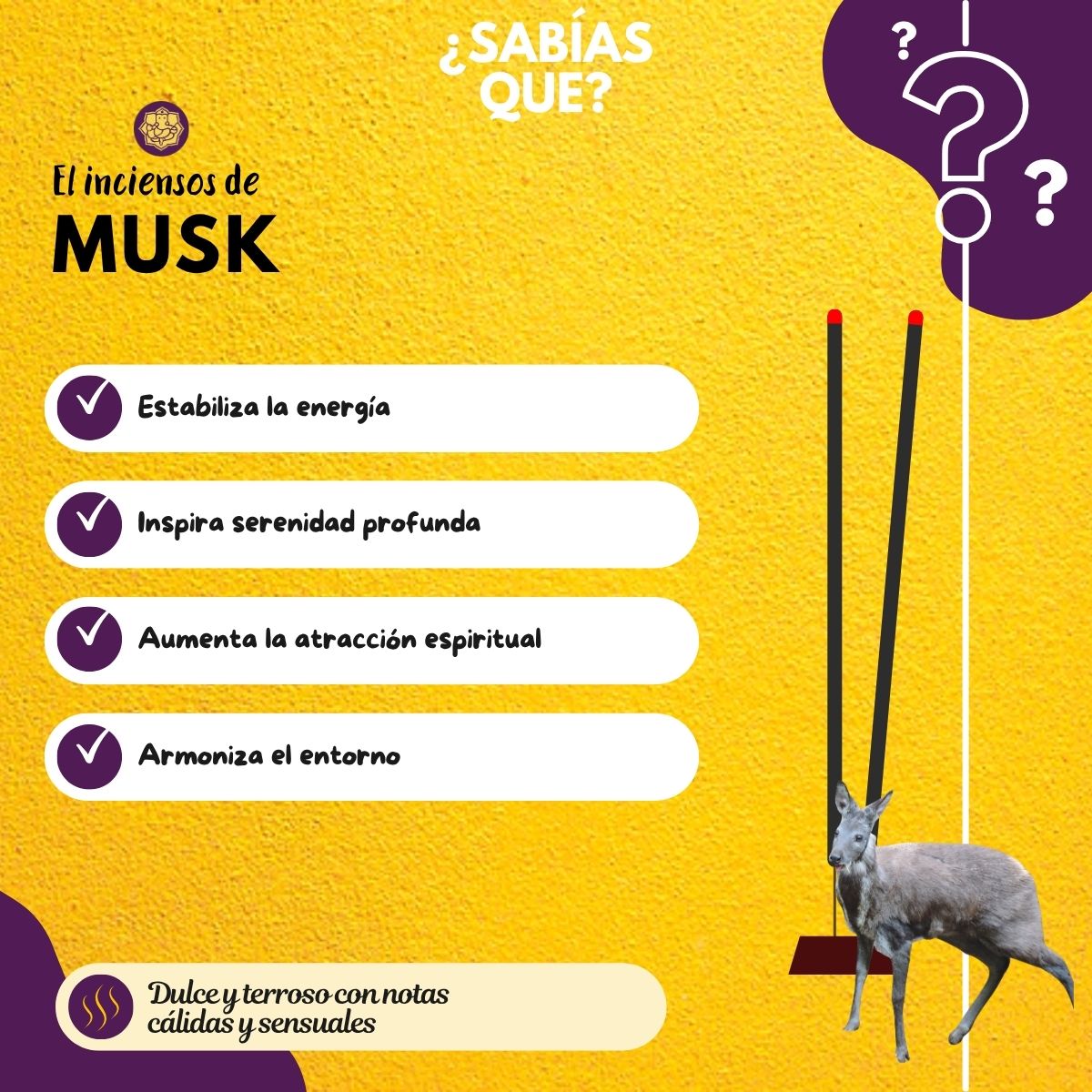 Incienso Cascada Golden Indian Amber Musk 10 conos