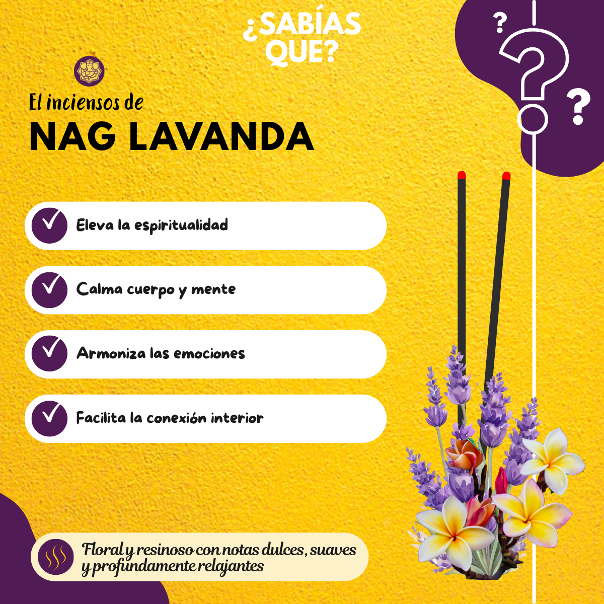 Incienso Jumbo Nag Champa y Lavanda
