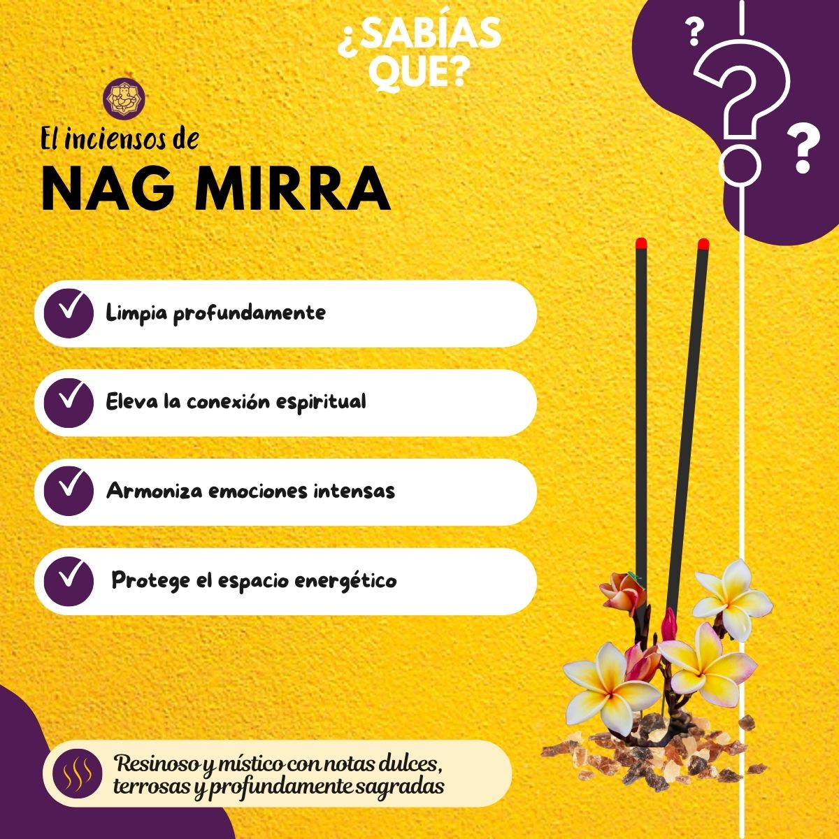 Incienso Jumbo Nag Champa y Mirra