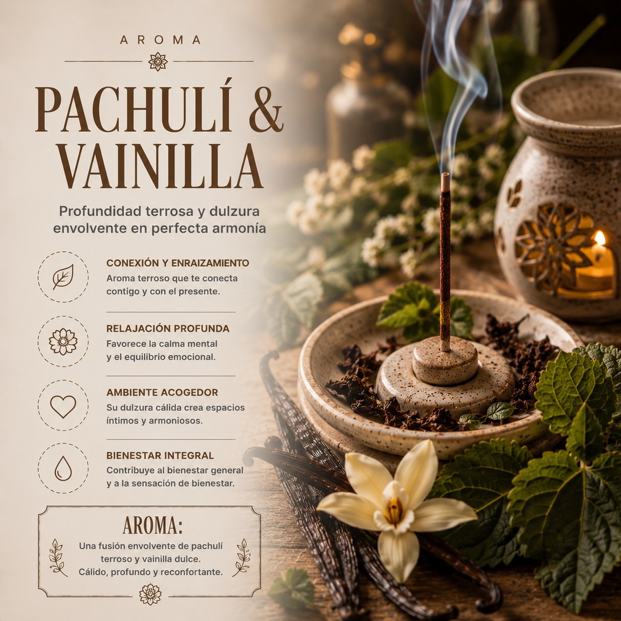 Aromatizante Spray Pachulí y Vainilla 100 mL