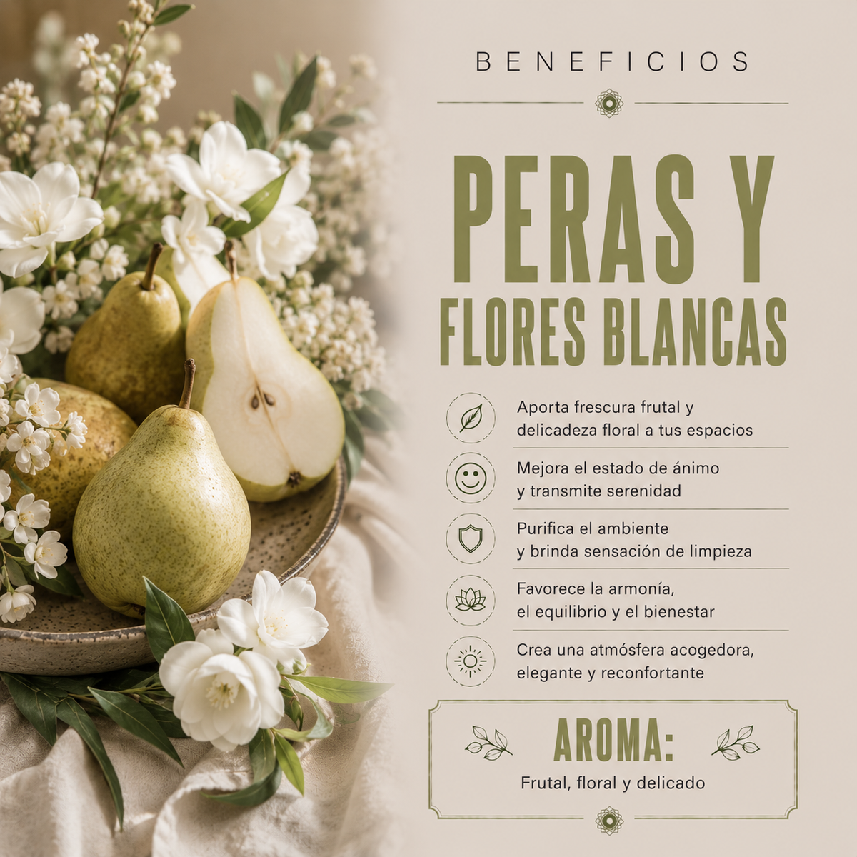 Aceite Esencial Peras y Flores Blancas