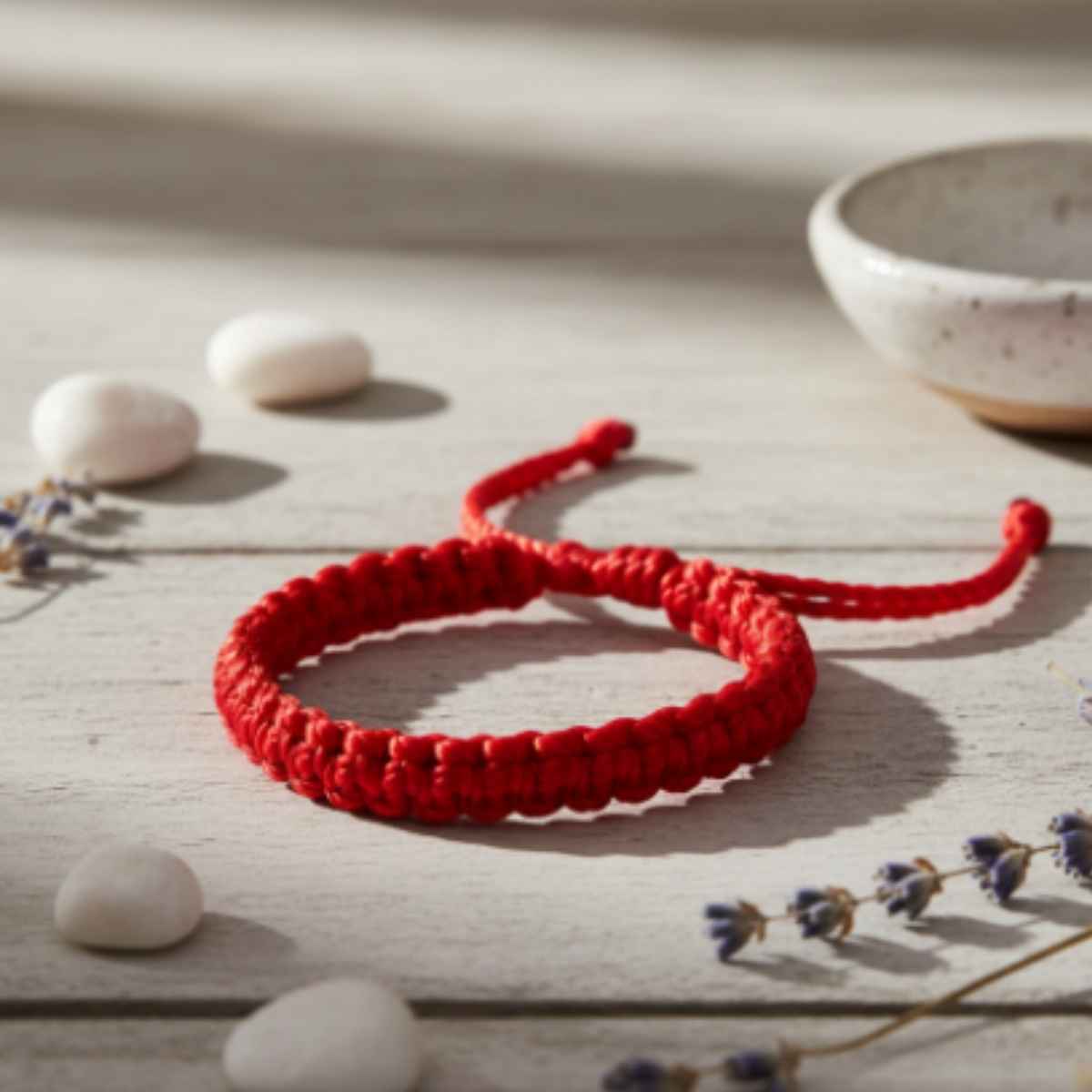 Pulsera Hilo Rojo Protección 8mm