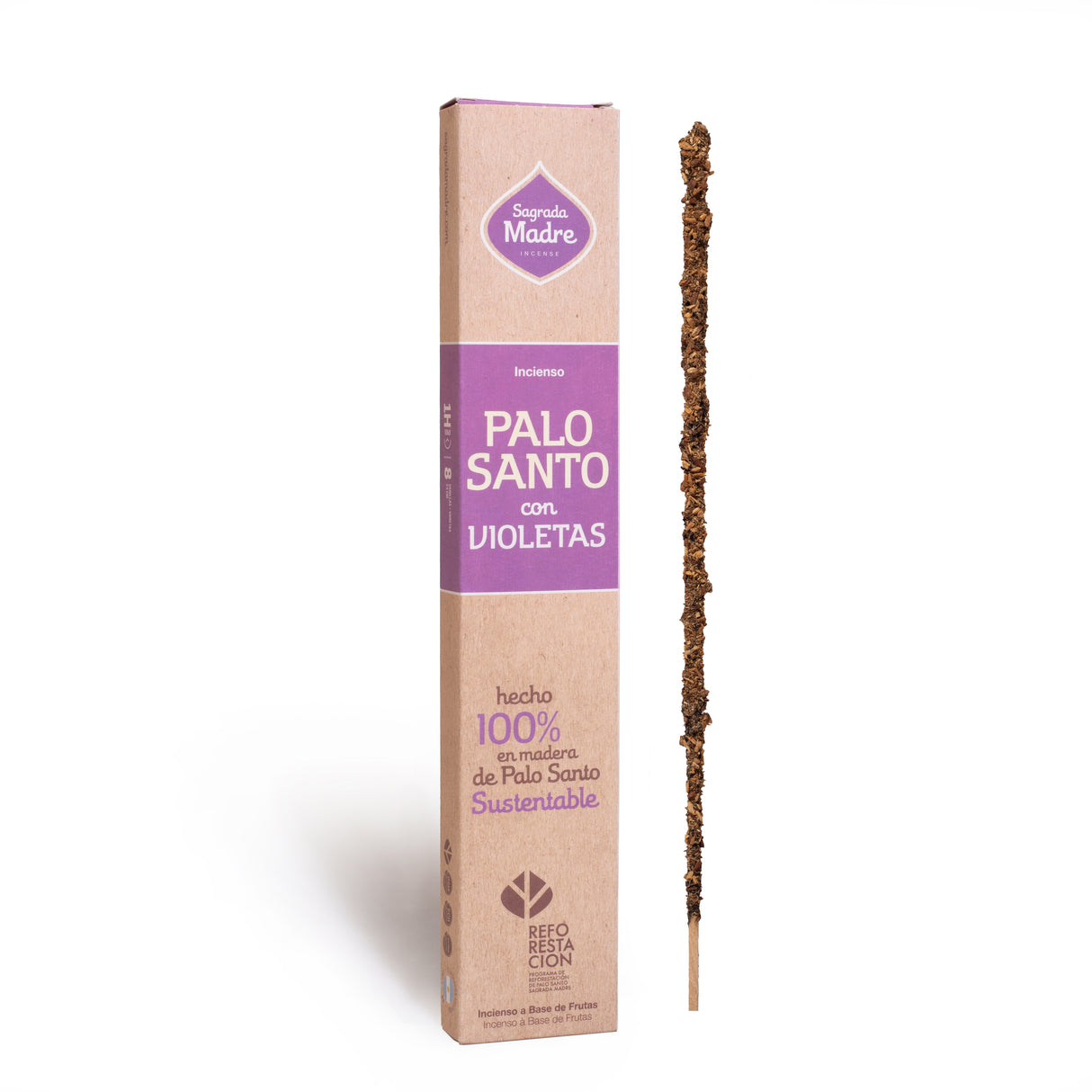 Sahumerio Palo Santo con Violetas