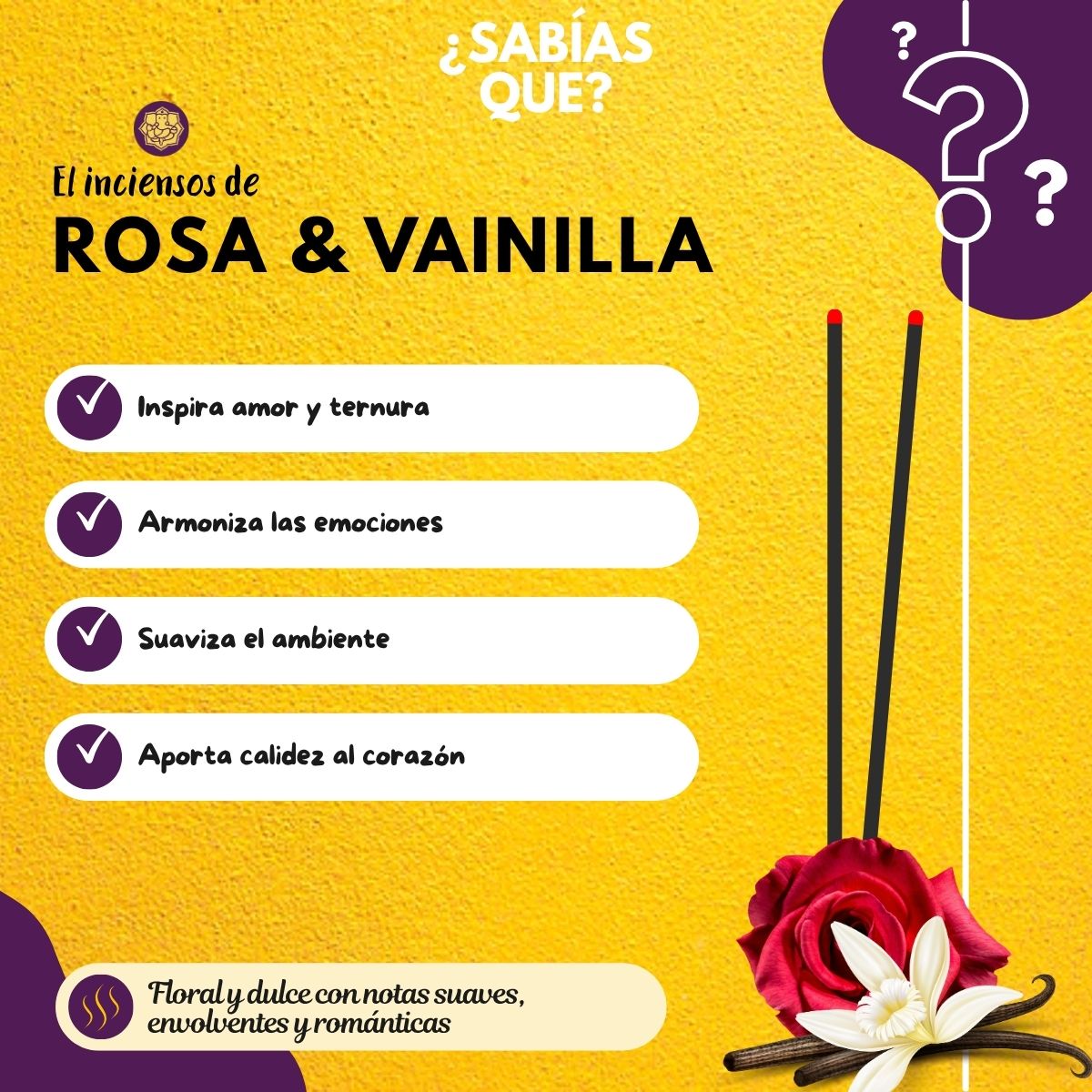 Incienso Vainilla Rosa