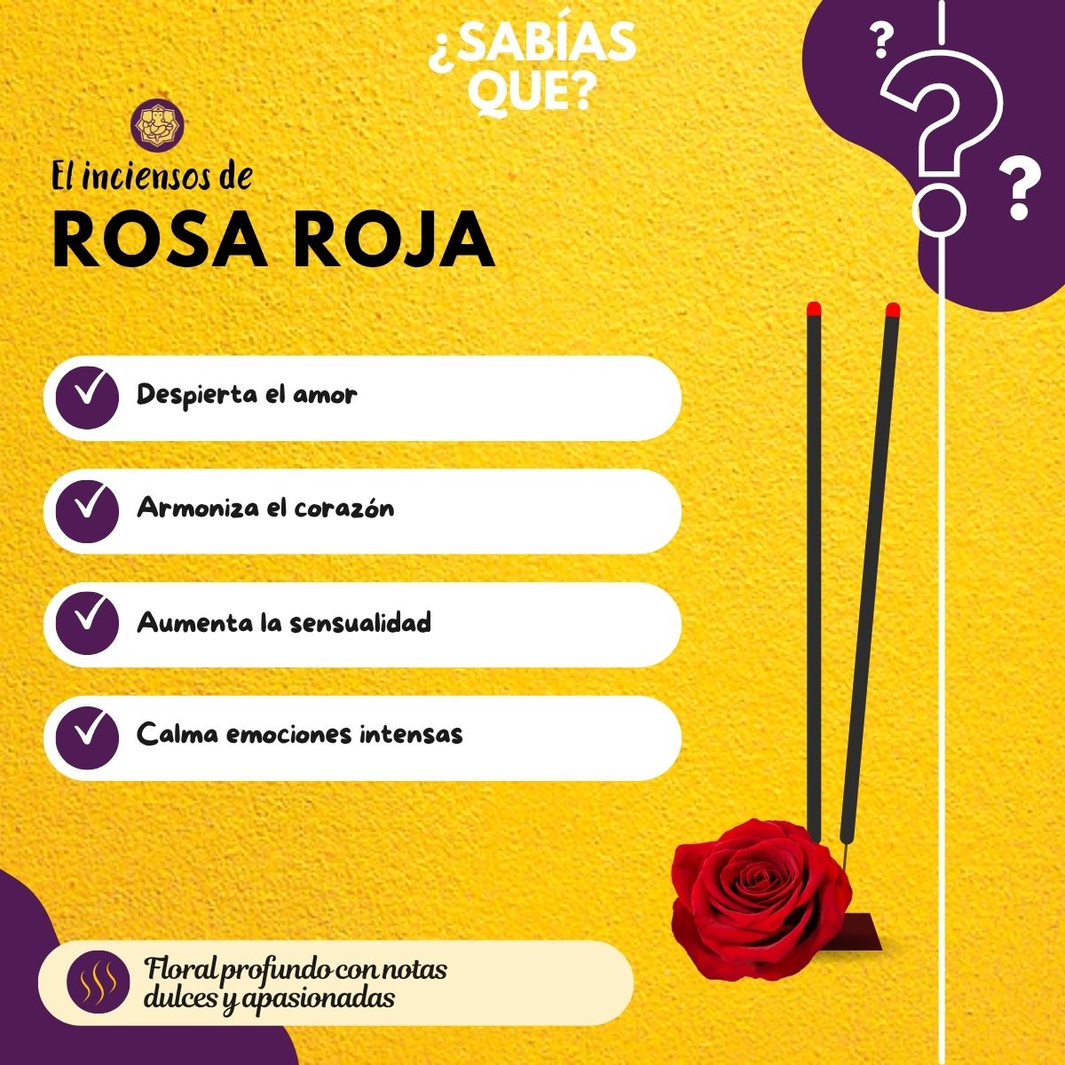 Incienso en Cono Rosa