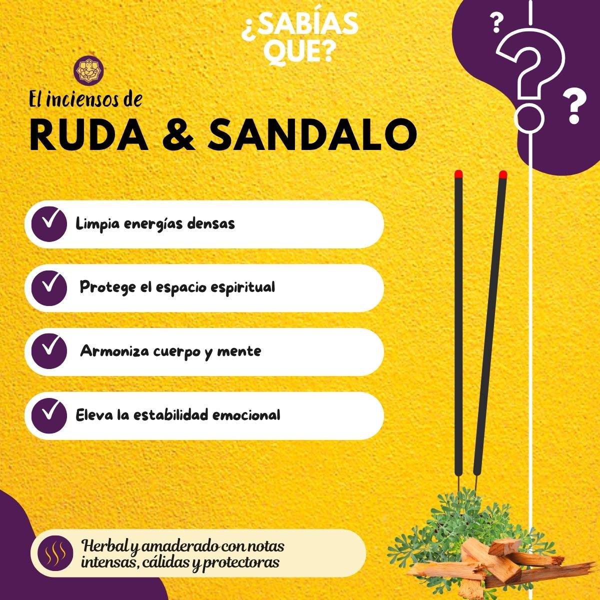 Incienso Heritage Sandalo con Ruda