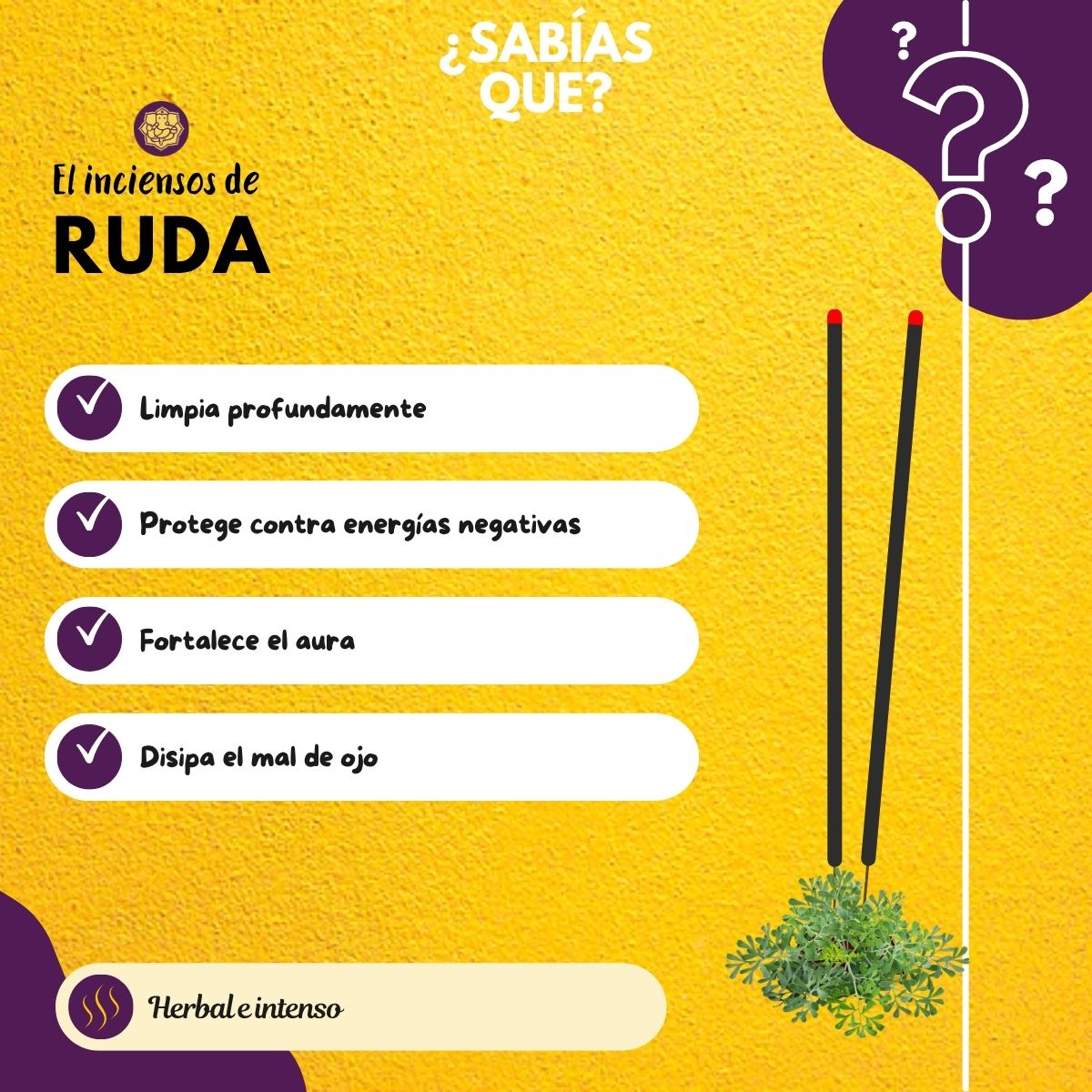 Incienso Orgánico Ruda