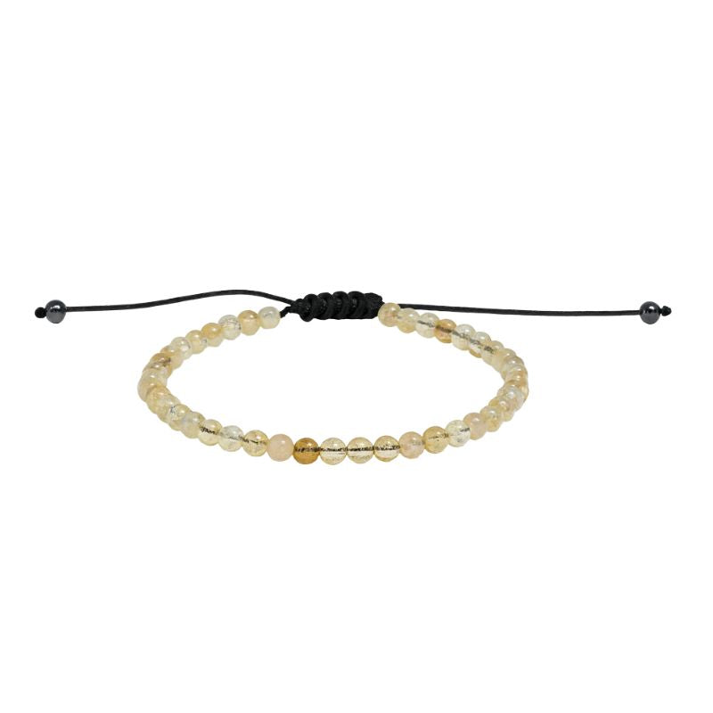 Pulsera Ajustable Citrino 4mm