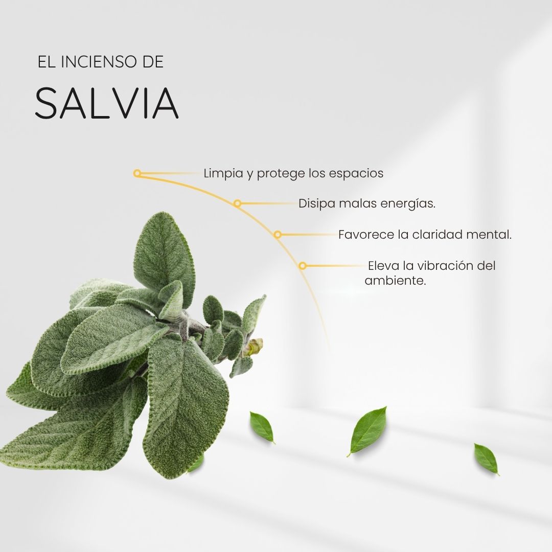 Incienso Salvia Blanca con Cuarzo de Cristal