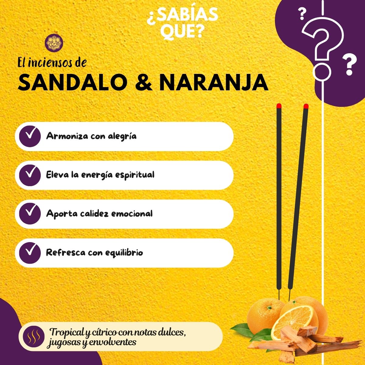 Incienso Heritage Sandalo con Naranja