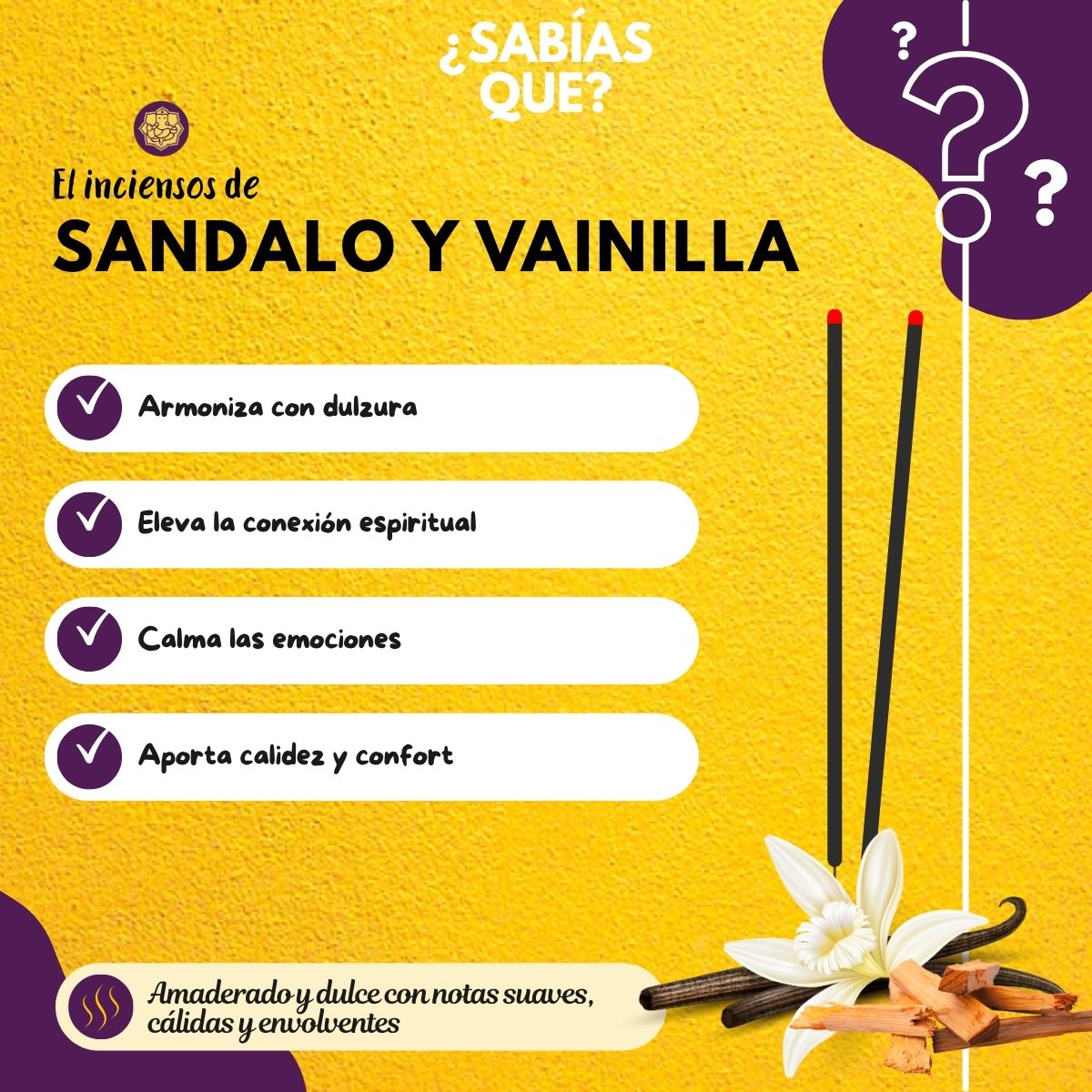 Incienso Heritage Sandalo con Vainilla