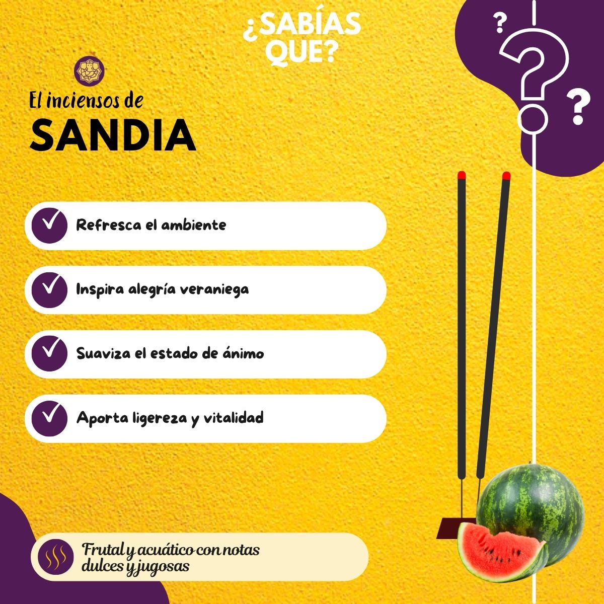 Incienso Jardín Collection Sandía 41 cm - Yatra Jumbo