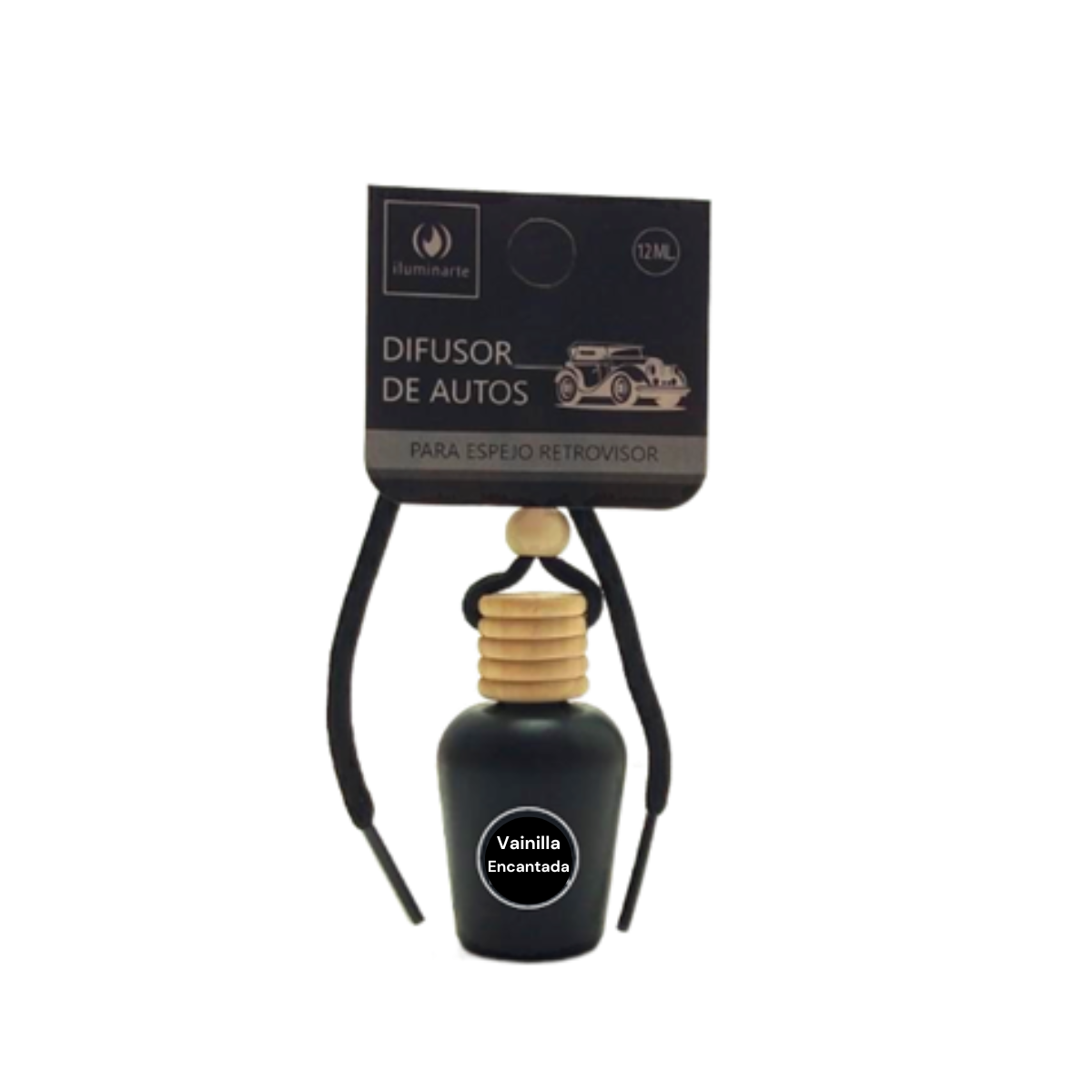 Difusor de Auto Vainilla Encantada Black 12mL
