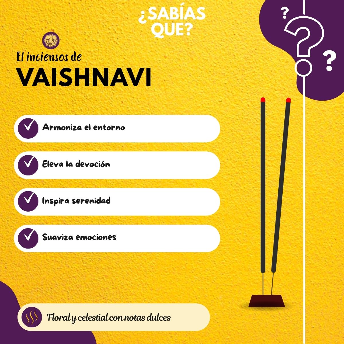 Incienso Vaishnavi Flora