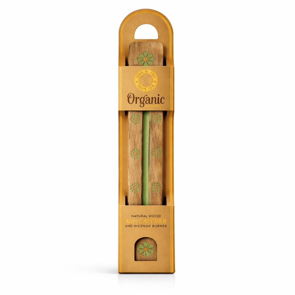 Porta incienso Natural Wood Verde