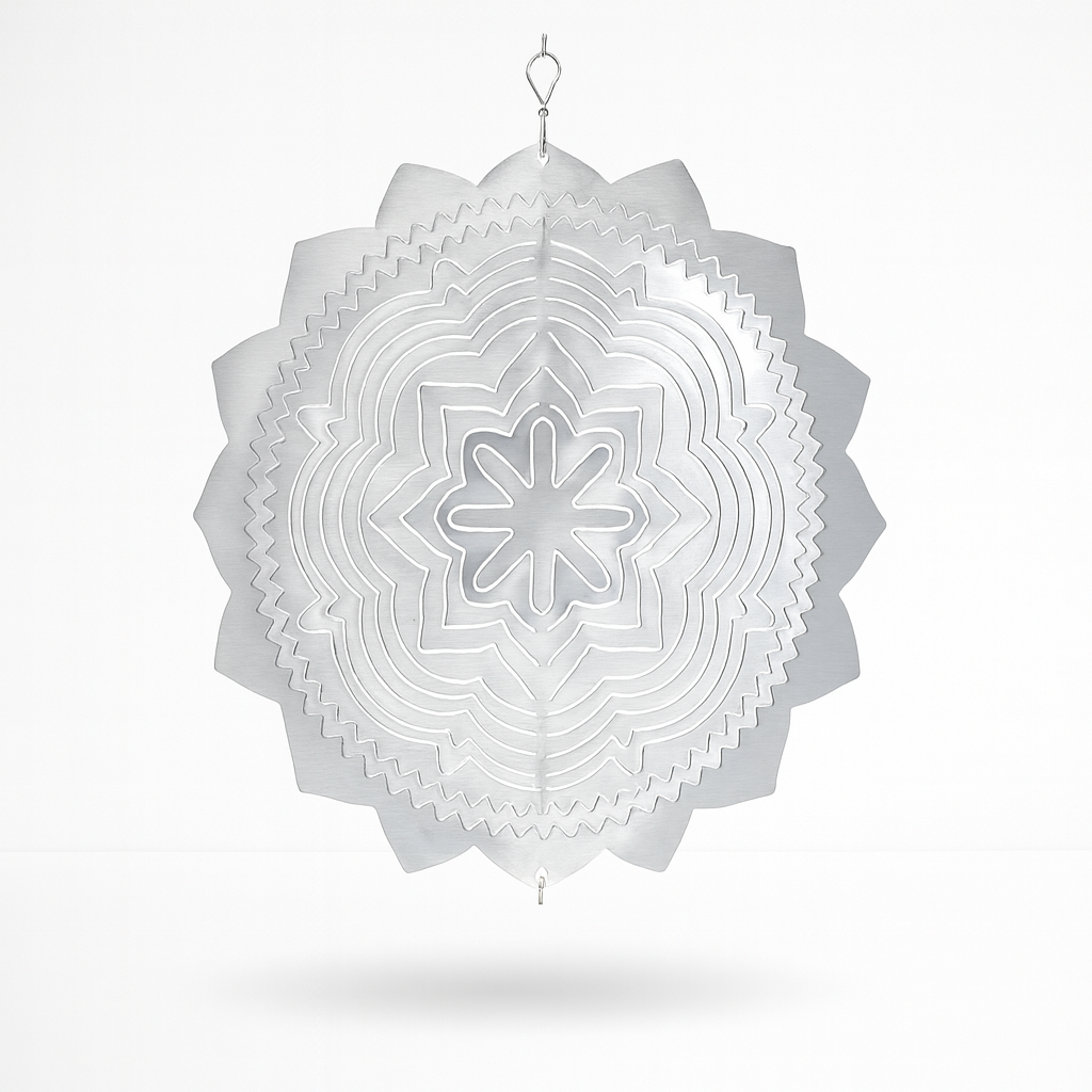 Anillo de Viento - Mandala Plateado