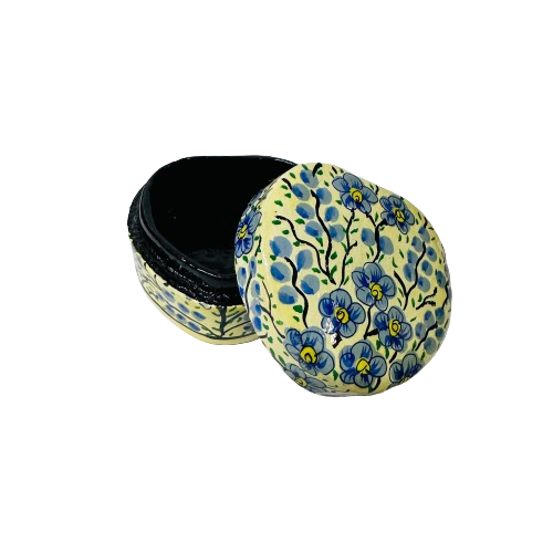 Cajita de Sueños Corazon Mini Flores Azul