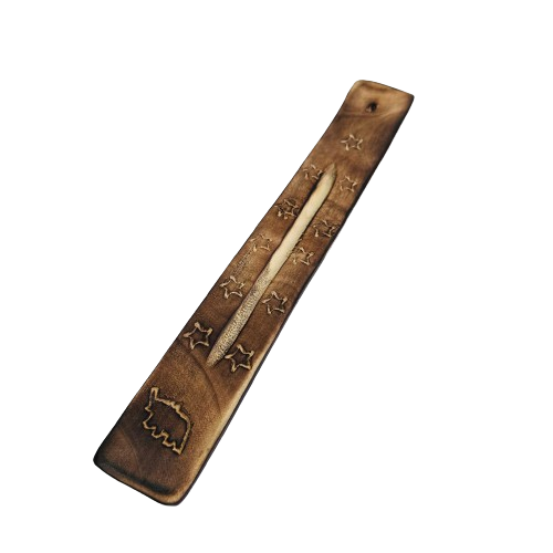 Tabla Porta Incienso Madera: Elefante Estrella