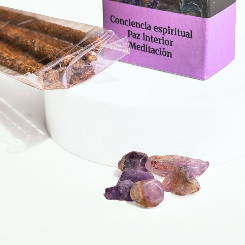 Incienso Paz Interior con Piedras de Amatista